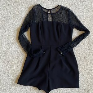 Black Forever 21 Mesh Romper